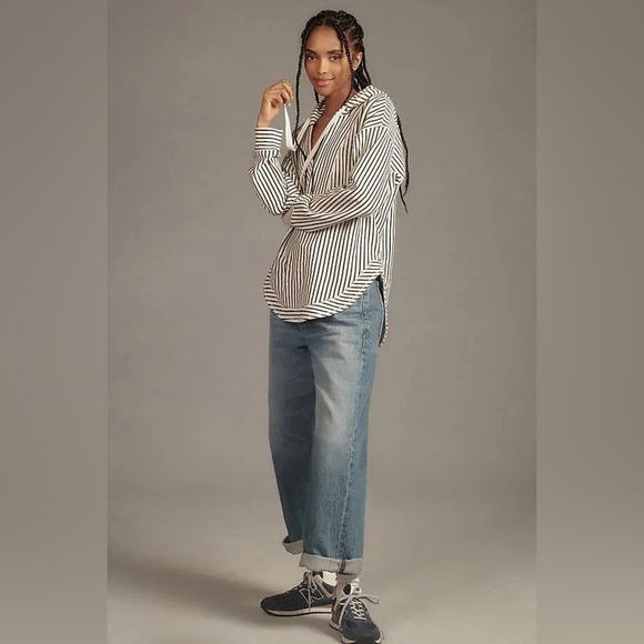 Pilcro Wharfside Striped Hoodie Sweater - Picture 2 of 7